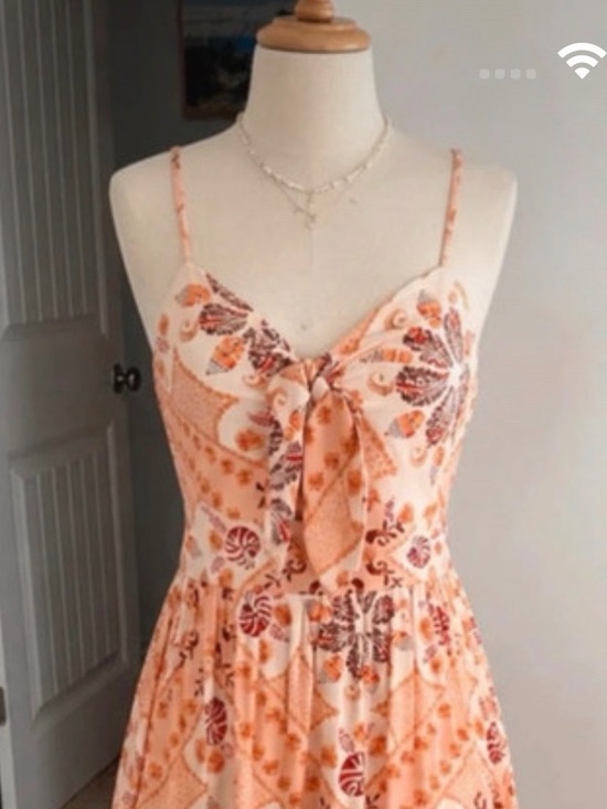 Cupshe Dresses & Skirts - Peach seashells  Tie-Front Sundress